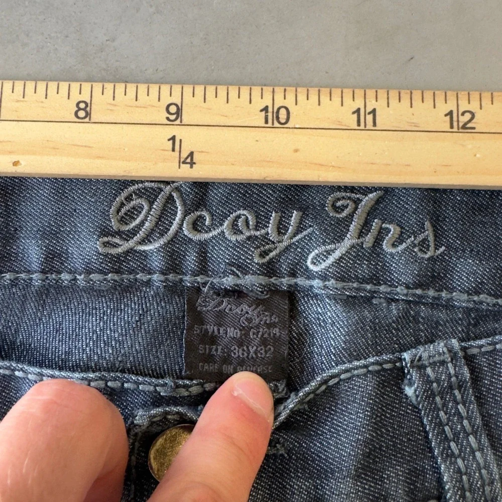 Decypher Mens Gray Straight Leg Denim Jeans Size 36x32 C7219